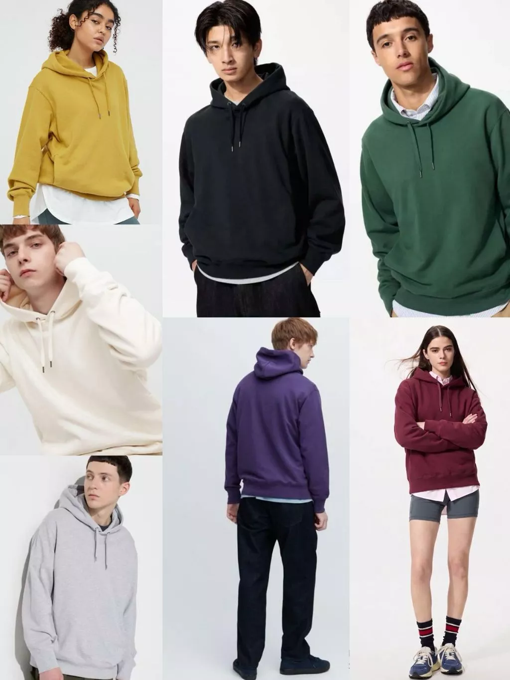 Sweater Hoodie UNQ Unisex Cewe Cowo Bahan Katun Terry  Sweat Pullover Hoodie - 2435