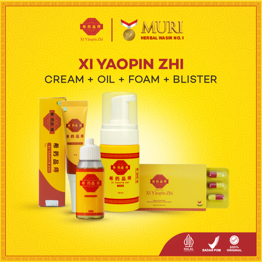 XI YAOPIN ZHI - Paket full treatment ( kapsul , saleb , oil ) dan sabun untuk wasir ambeyen ambeien
