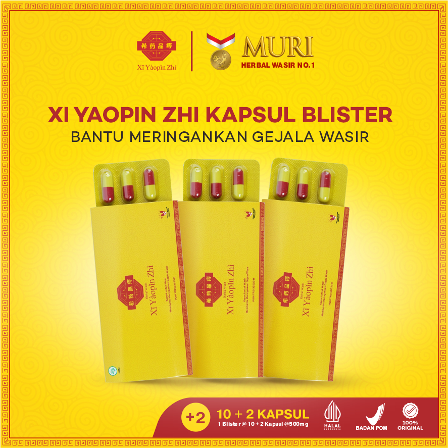 XI YAOPIN ZHI Blister Isi 3 Kapsul Ambeien Dalam Bantu Cegah Komplikasi Wasir Menaun