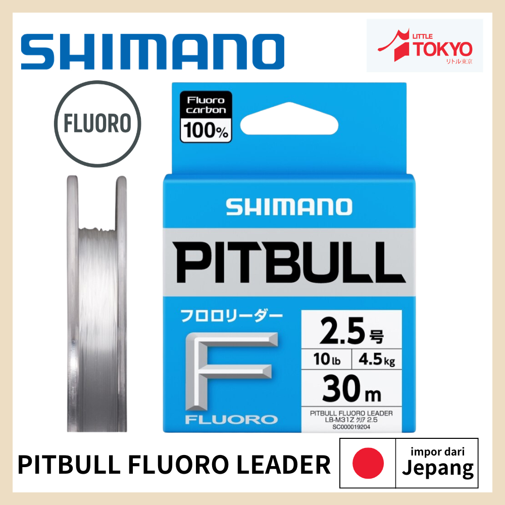 Senar Pancing Leader Pitbull Fluorocarbon LB-M31Z Clear Kuat Original Made in Japan