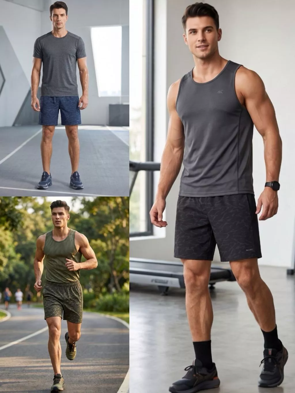 Celana Pendek Olahraga Pria SKR Qwick-Dry Men's Athletic Training Running Shorts - 2444