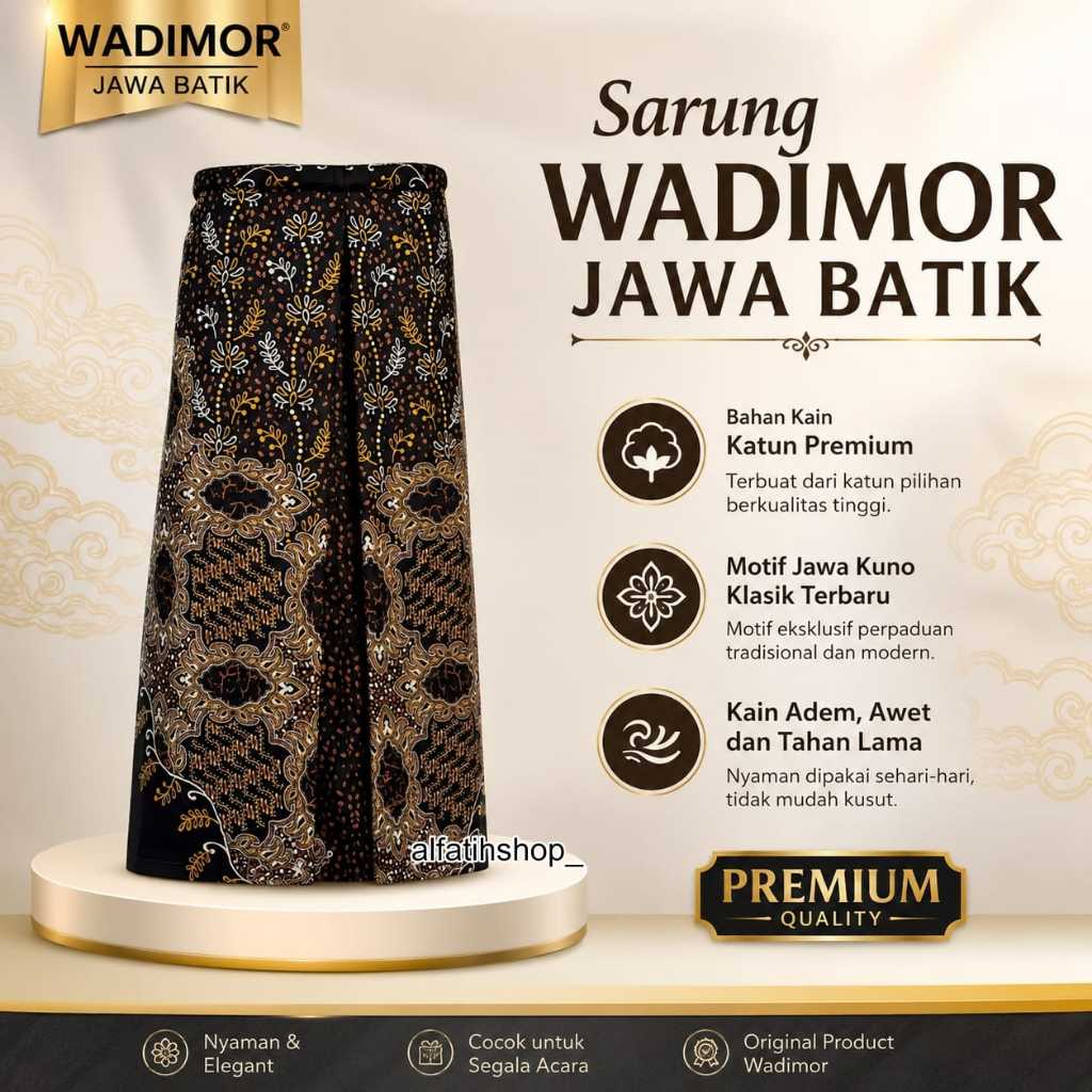 Sarung Wadimor Jawa Batik Motif Pekalongan bahan kain katun adem anti luntur