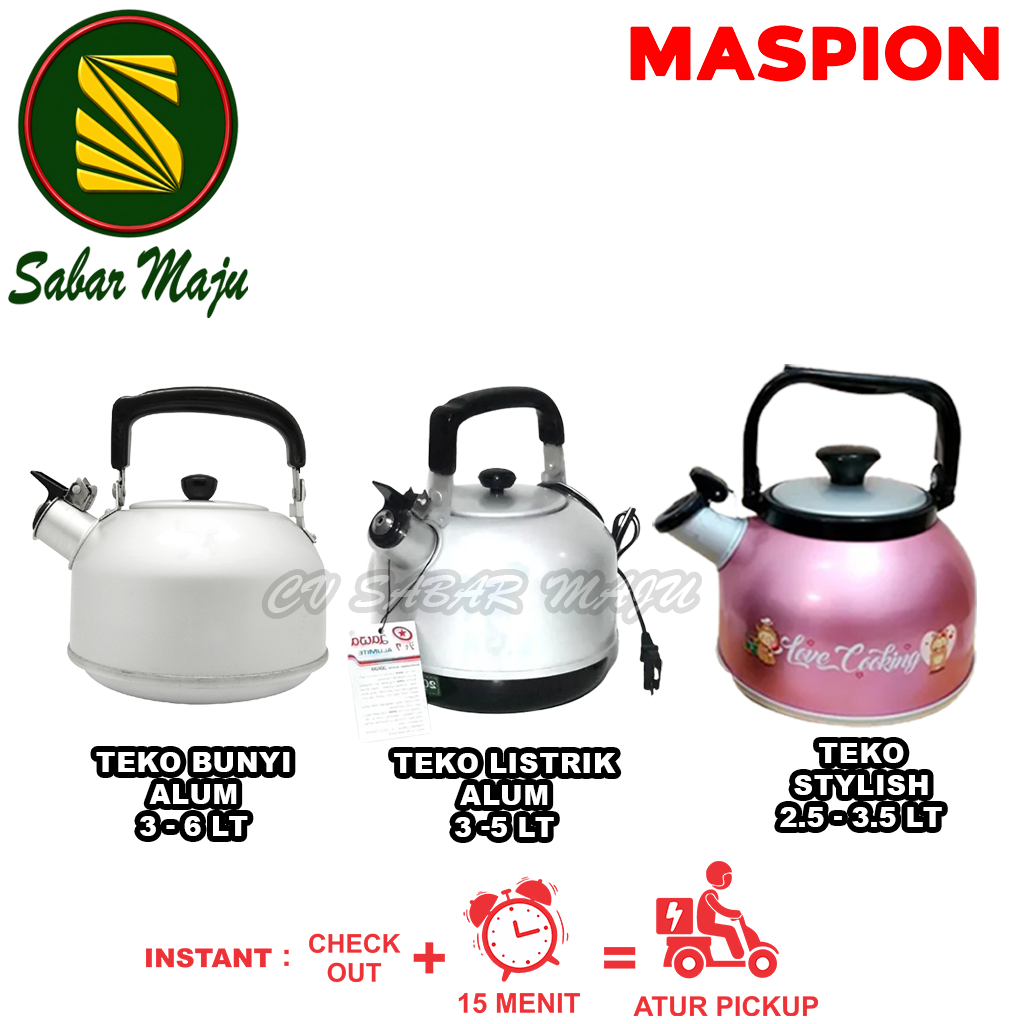 Jual Teko Ceret Bunyi / Teko Listrik Alumunium 20, 22, 24 26 cm Maspion ...