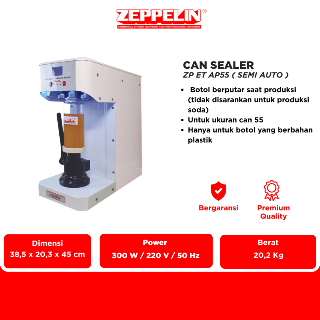 Jual Zeppelin Can Sealer Machine ET-AP55 (Semi Auto) | Shopee Indonesia