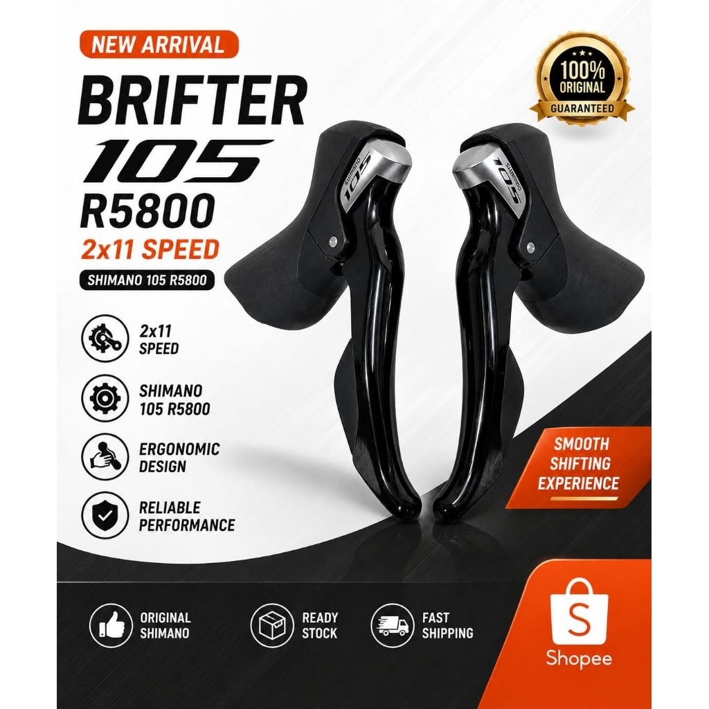 Jual Brifter Shimano 105 ST R 5800 2 x 11 speed Shifter Brake Brifter ...
