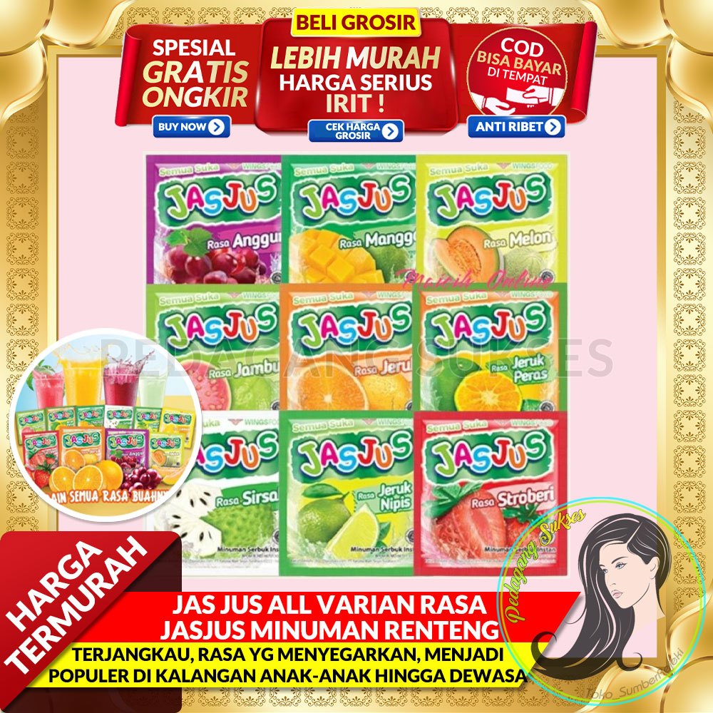 Jual JAS JUS ALL VARIAN RASA/JASJUS MINUMAN RENTENG SEMUA RASA 8GR ...
