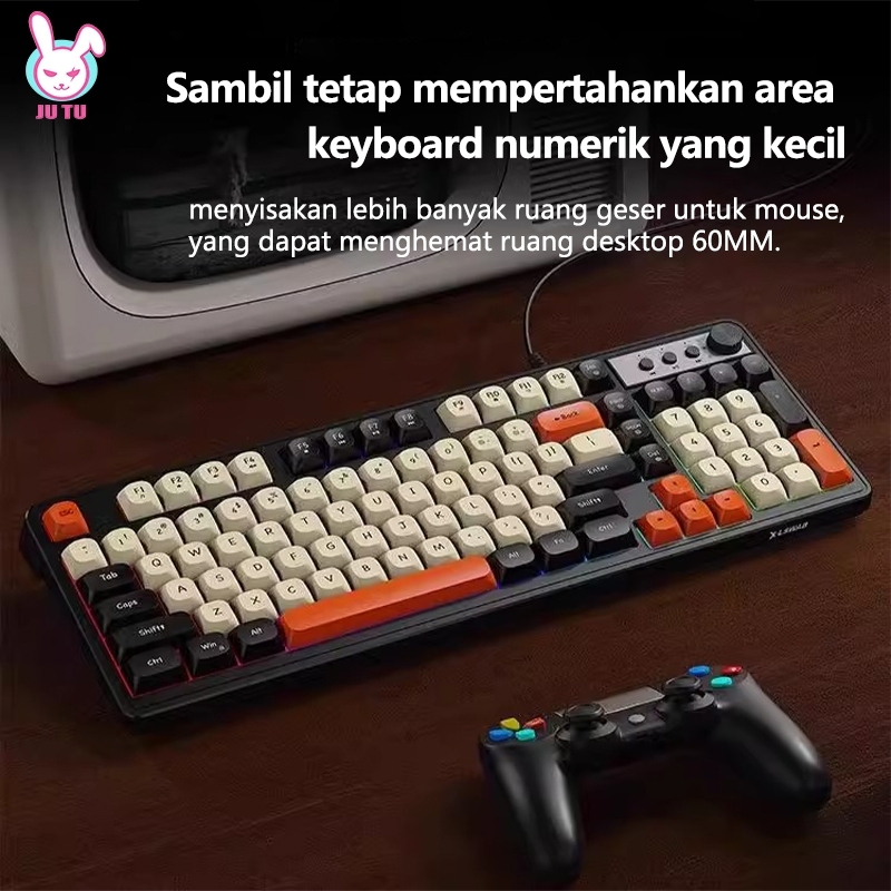 Jual JUTU 12H SHIP Keyboard Komputer Gaming Mechanical Feeling Keyboard ...