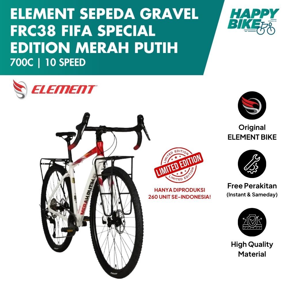 Jual SEPEDA ELEMENT GRAVEL FRC38 FIFA SPECIAL EDITION MERAH PUTIH 10 ...