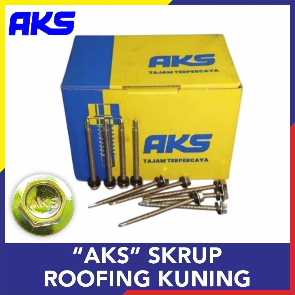 Jual BAUT ROOFING KUNING AKS 12X20-12X70 HARGA PER KOTAK / BAUT ROPING ...