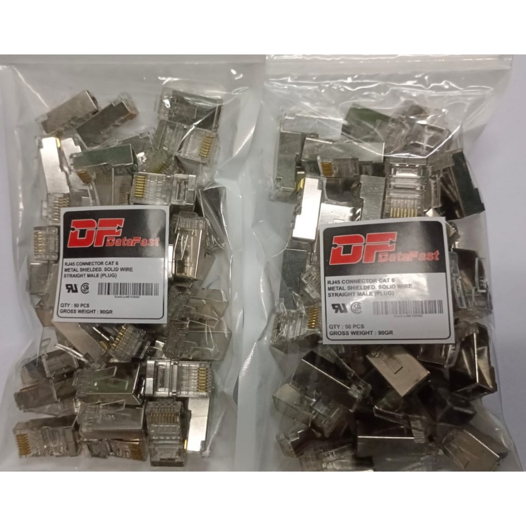 Jual Connector RJ45 Cat6 Besi Isi 50pcs | Shopee Indonesia