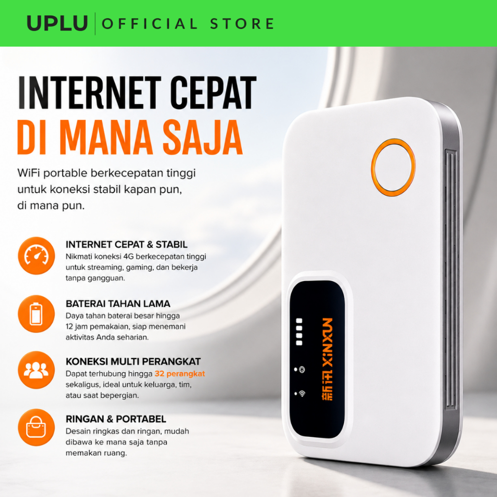 Jual UPLU Wifi Portable 286 Mbps 4G Lte 2100mAh Unlock All Operator Sim ...