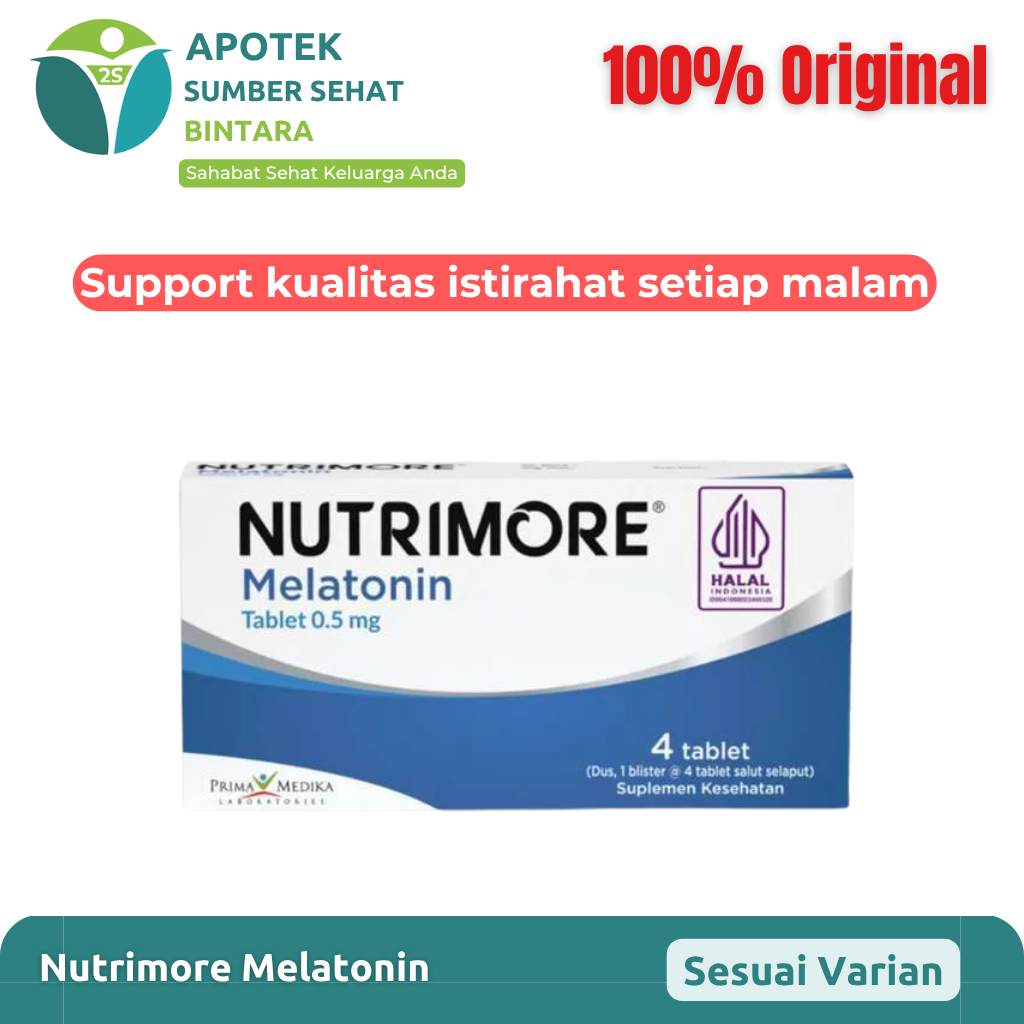 Jual [1 BOX] Nutrimore Melatonin – Suplemen Bantu Jaga Kualitas Tidur ...
