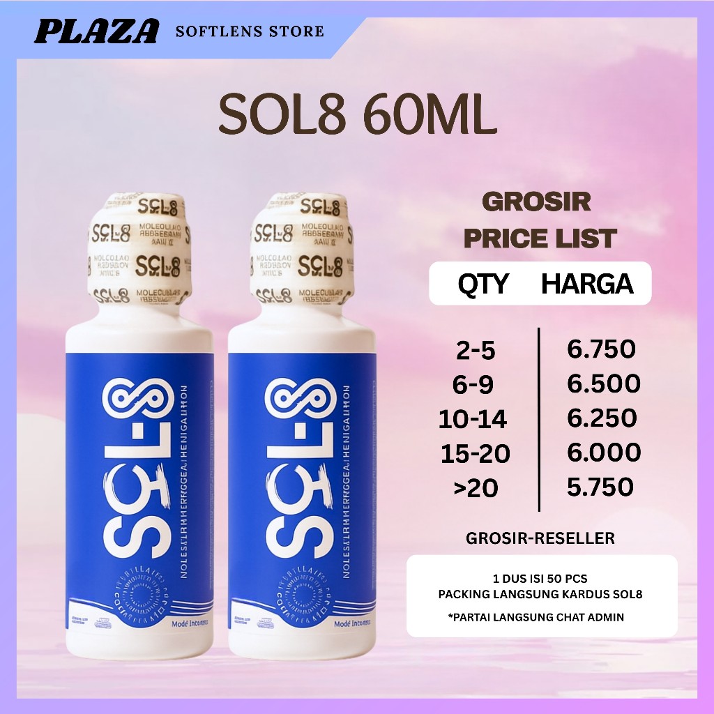 Jual CAIRAN SOFTLENS SOL8 60ML EXP 2028 | Shopee Indonesia