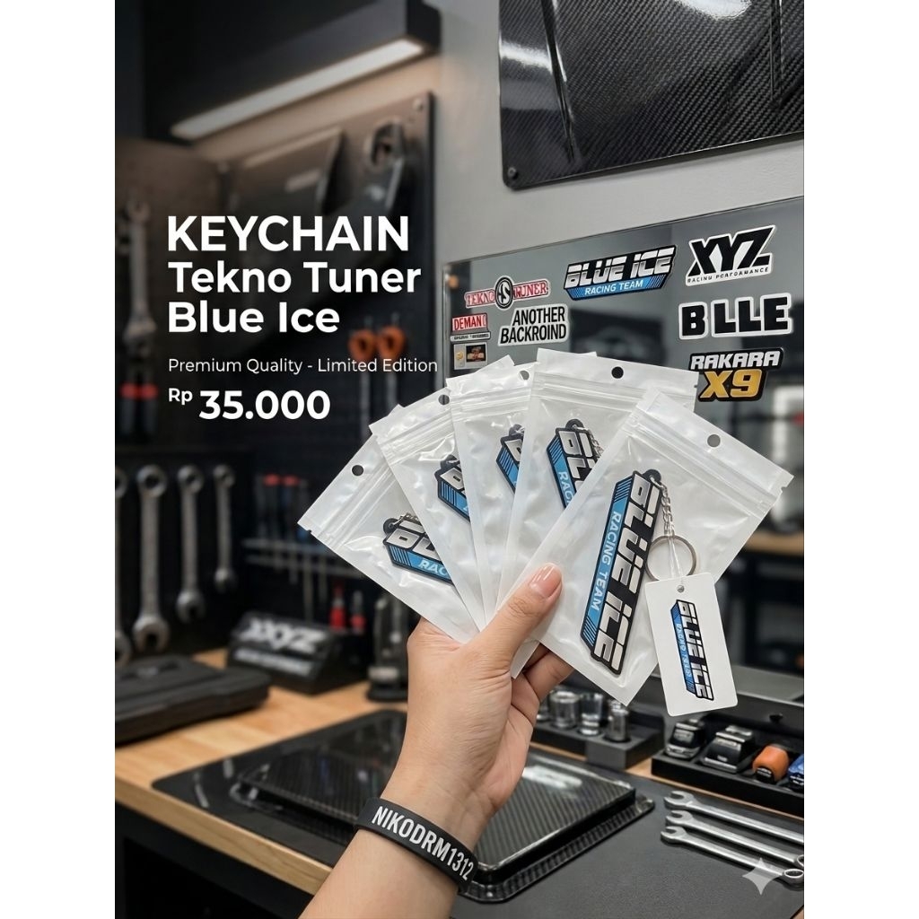 Jual Keychain Tekno Tuner Blue Ice Limited | Shopee Indonesia