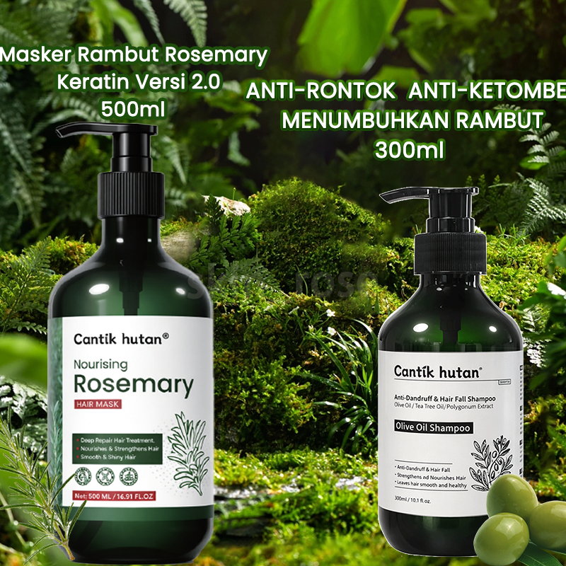 Cantik Hutan Shampoo Anti Rontok Anti Ketombe Minyak Zaitun foto 3