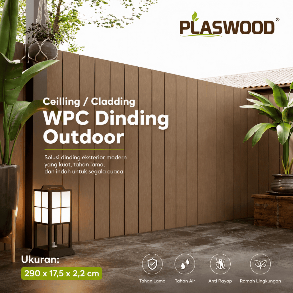 Jual Plaswood Ceilling / Cladding WPC Plafond Dinding Wood Panel ...