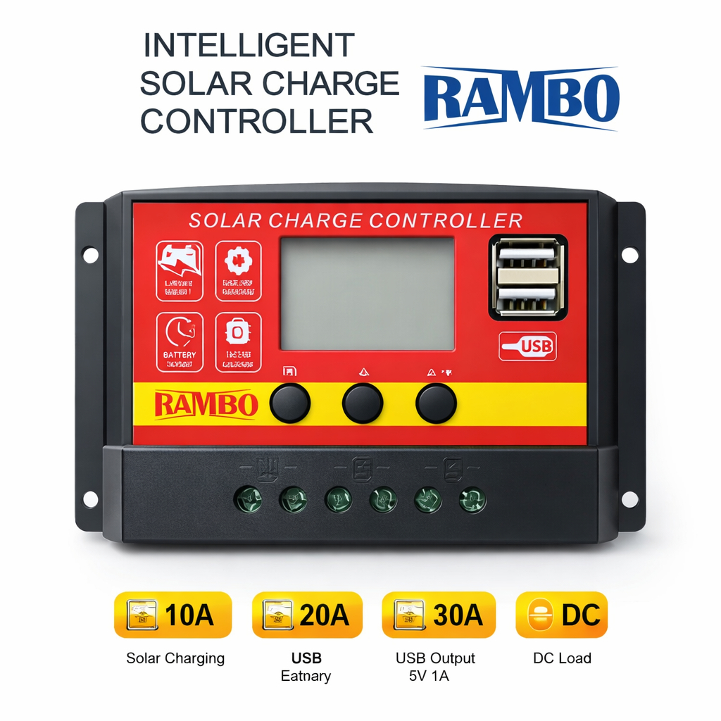 Jual RAMBO INTELLIGENT SOLAR CHARGE CONTROLLER USB 5V 30A | Shopee ...