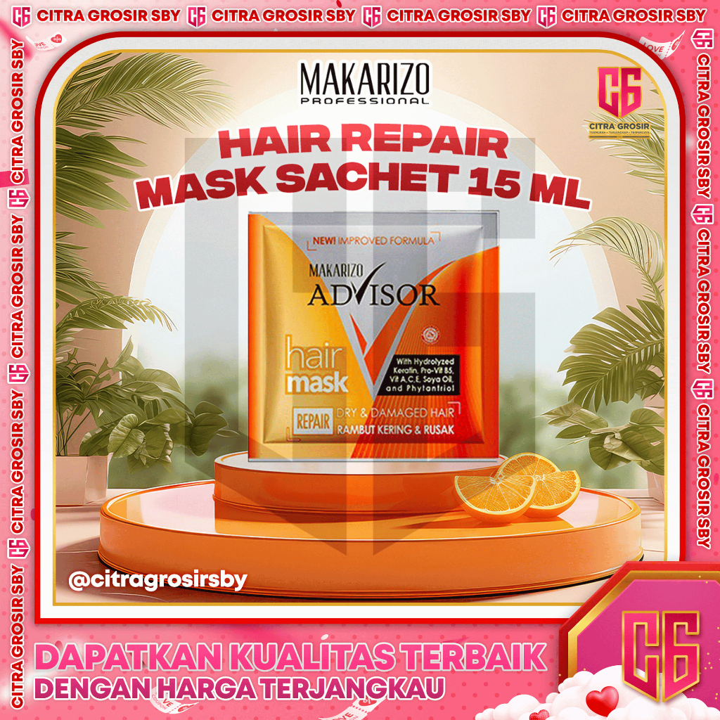 Jual MAKARIZO Advisor Hair Repair Mask Sachet 15 ML || Masker Rambut ...