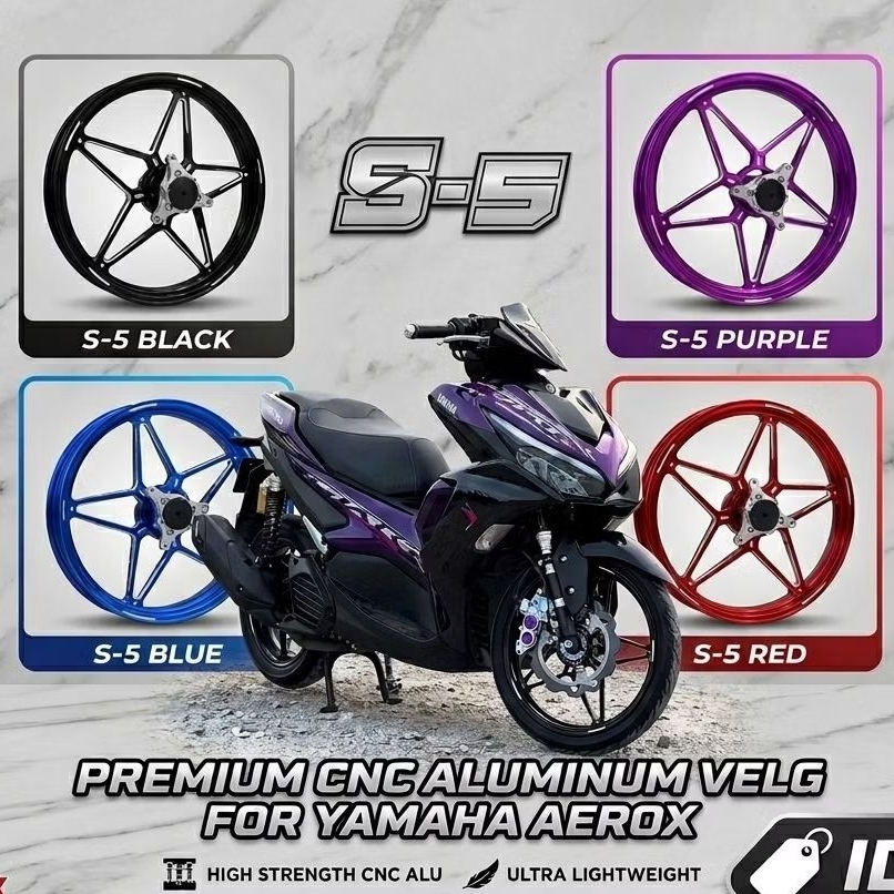 Jual Velg Aerox Ring 17 Velg Bintang Aerox Velg Motor Yamaha Aerox Velg ...