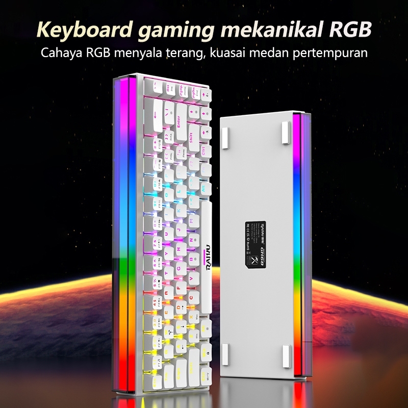 Jual JUTU Keyboard Gaming Mechanical 60% Layout Hot-Swappable RGB Light ...