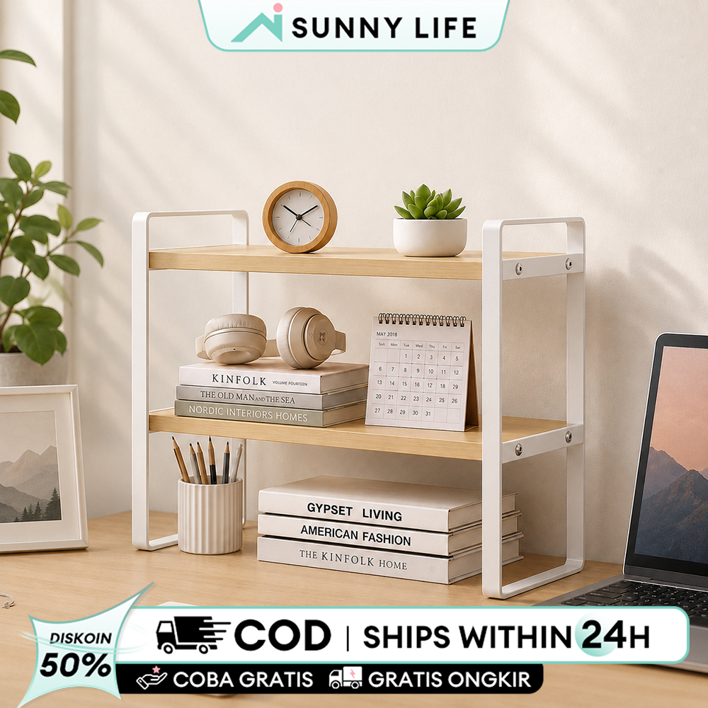 Jual Rak Buku Minimalis Rak Desktop Storage Rak Serbaguna Desktop Rak ...