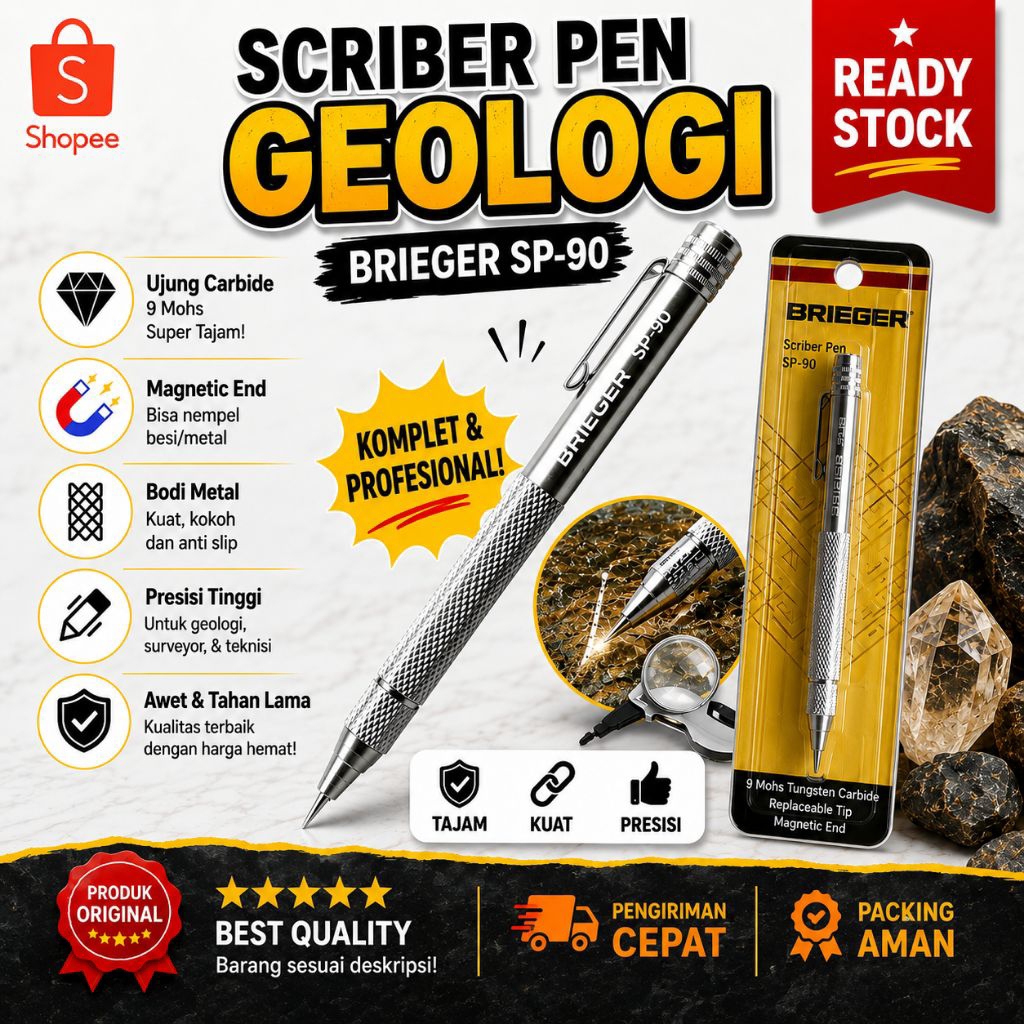 Jual Scriber Pen Geologi BRIEGER SP 90 scratcher etching pen 9 mohs ...