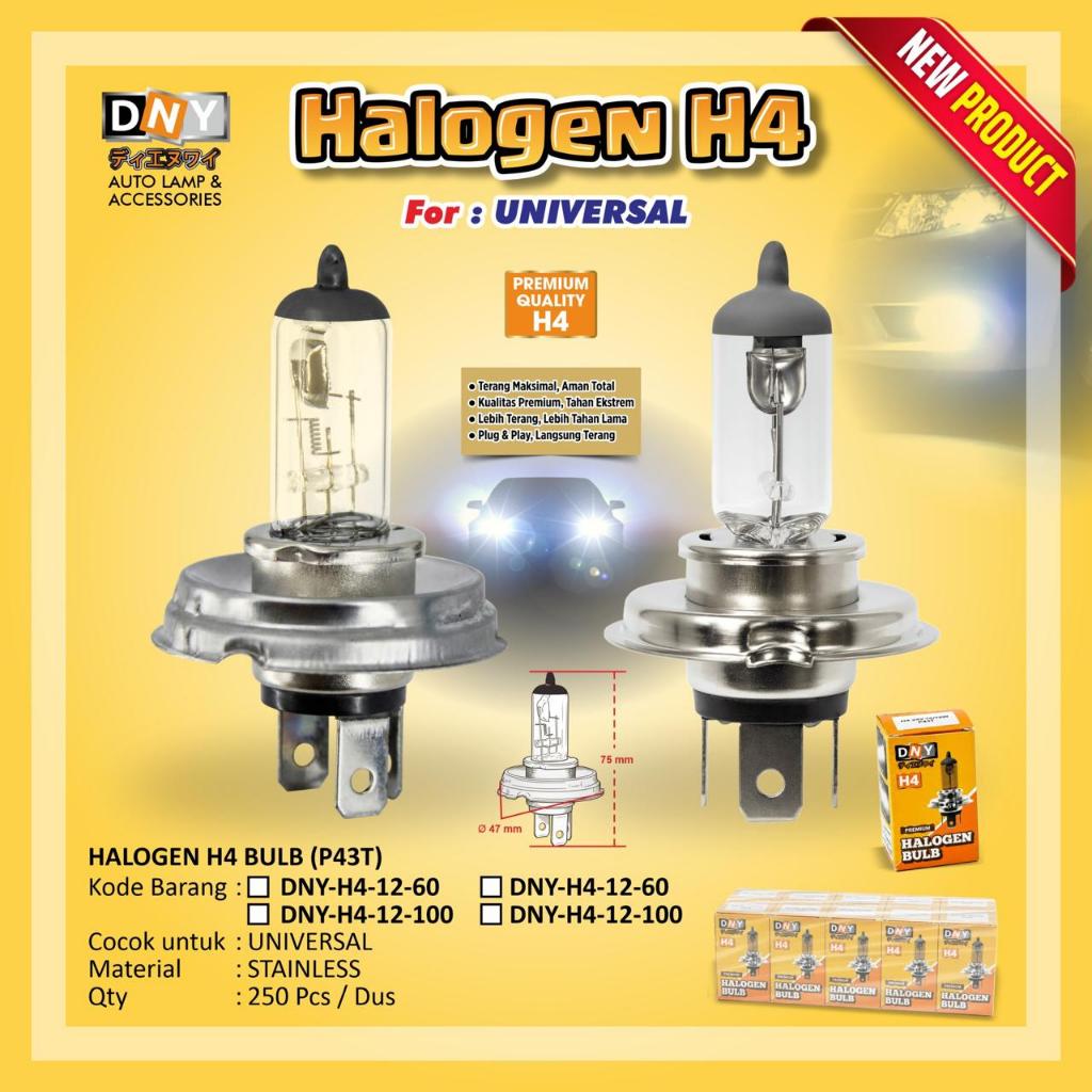 DNY LAMPU DEPAN MOBIL UNIVERSAL BOHLAM H4 BOHLAM HALOGEN