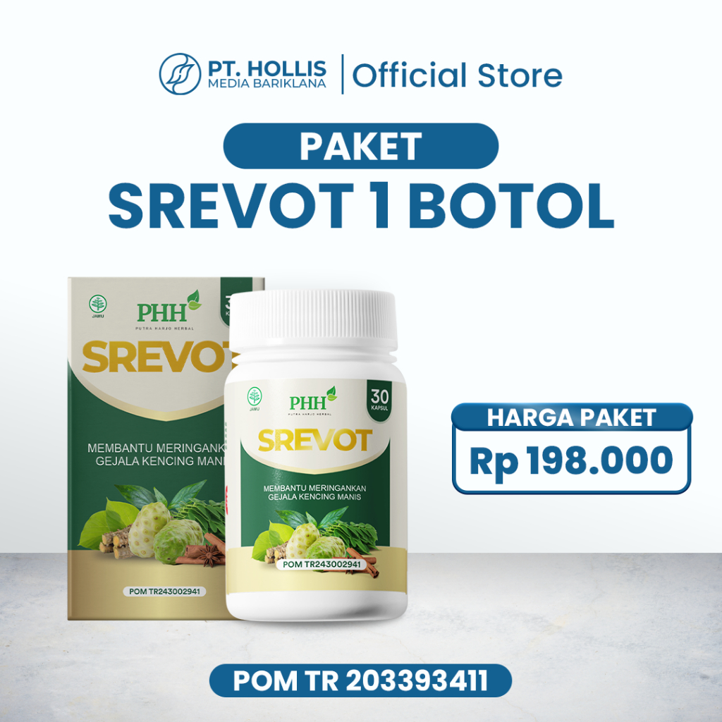 Hollis Srevot Herbal Diabetes Menurunkan Gula Darah BPOM