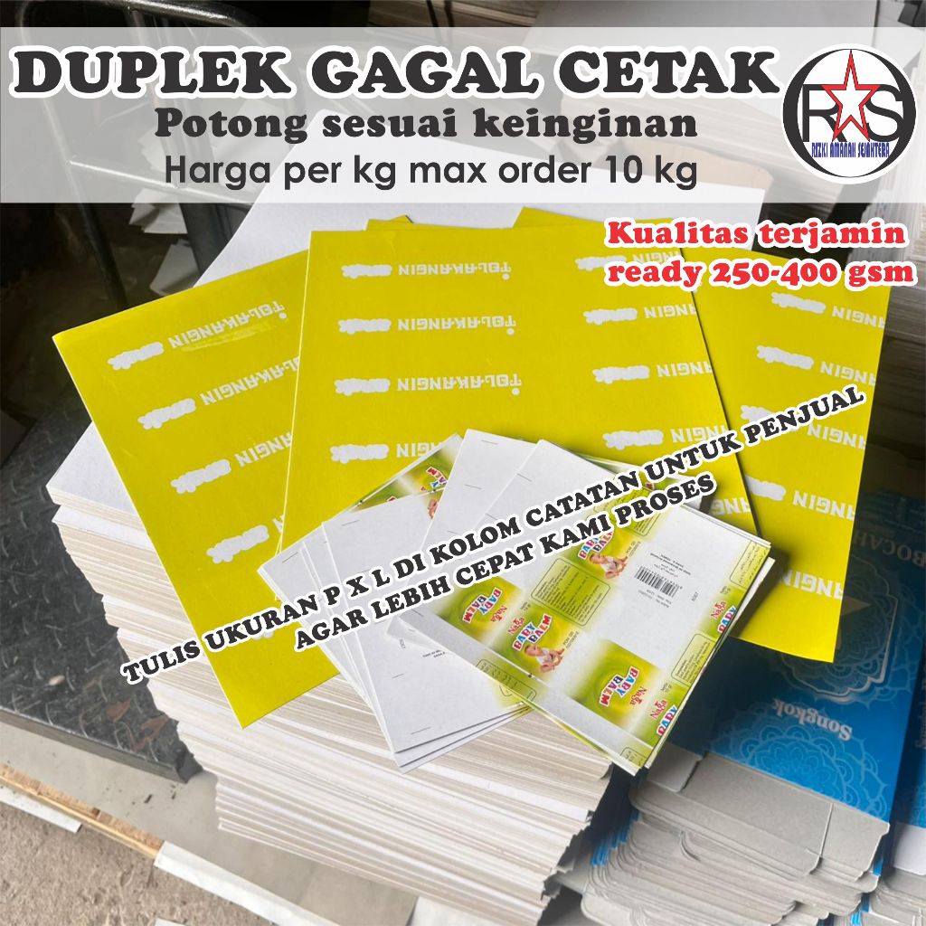 Jual Kertas Duplek Terlengkap & Harga Terbaru Juli 2026 | Shopee Indonesia