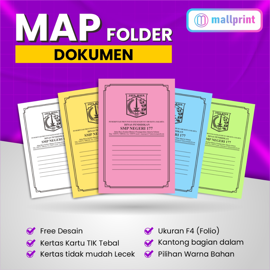 Jual Cetak Map Surat / Map Berkas / Map Sekolah / Map Rumah Sakit / Map ...