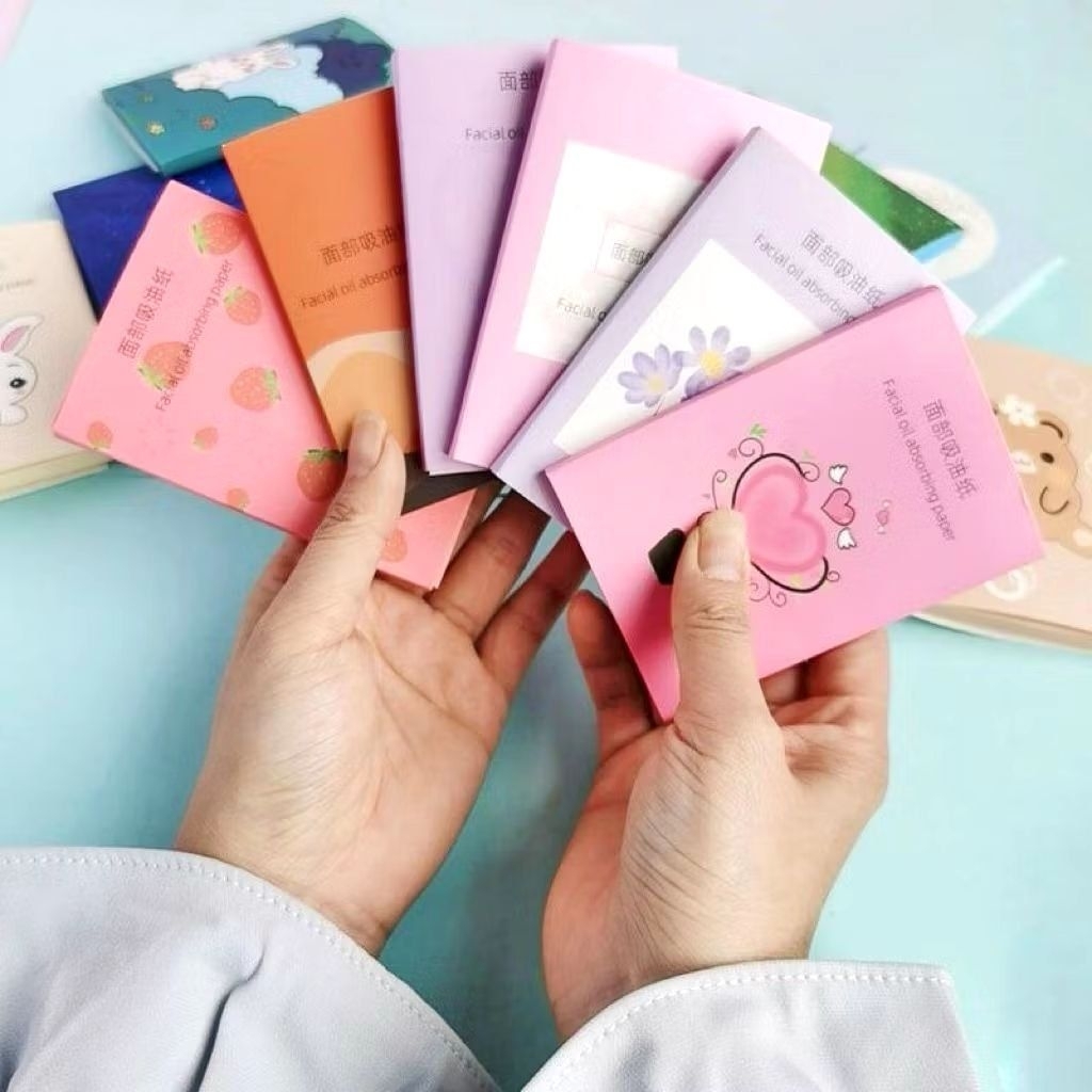 Kertas Linen Tissue Penyerap Wajah Berminyak Isi 50pcs