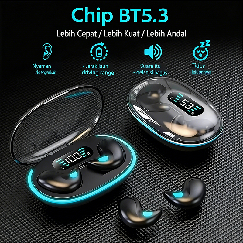 X55 TWS Bluetooth Wireless Nyaman Digunakan Earphone Bass Kencang Kualitas Jernih dan Tahan Lama