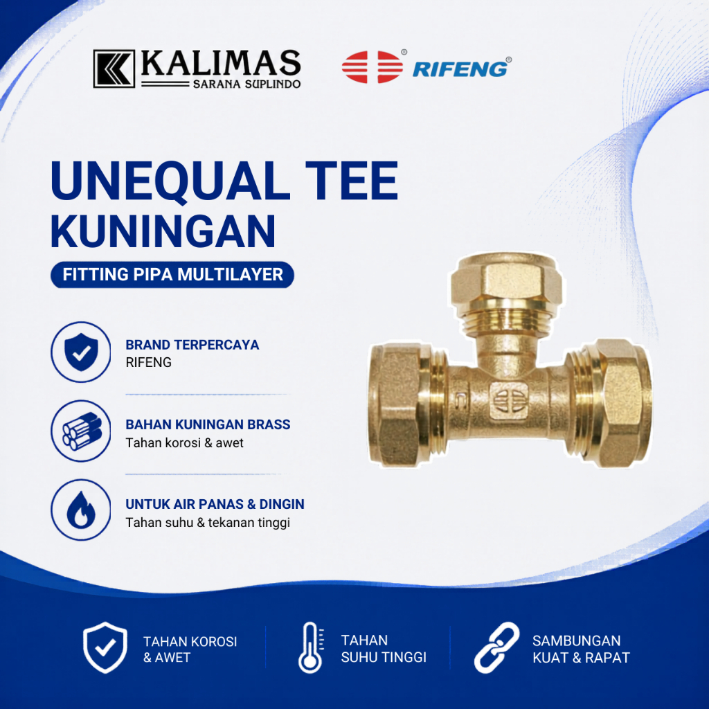 Jual Unequal Tee (RIFENG) d. 3/4