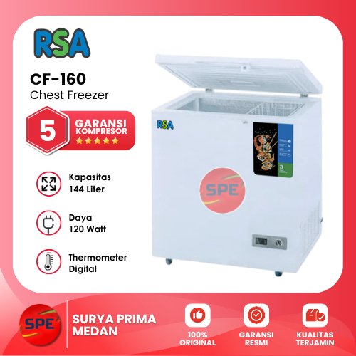 Jual CHEST FREEZER RSA KAPASITAS 144 LITER CF-160 GARANSI RESMI (MEDAN ...