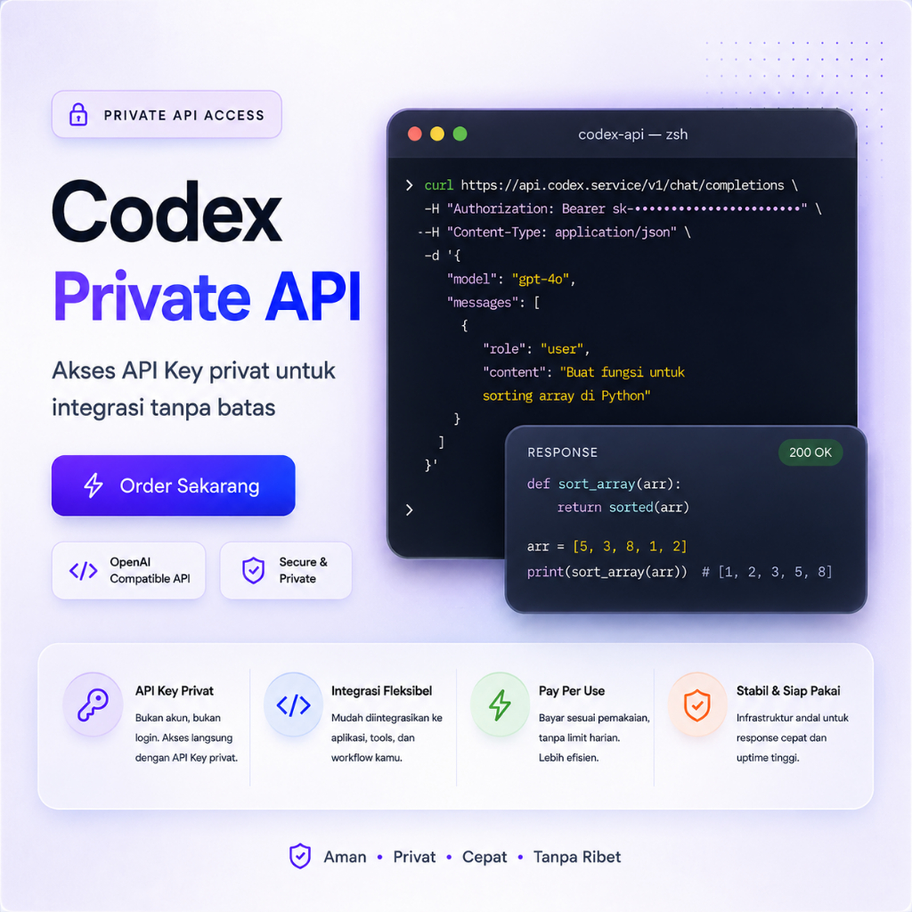 CODEX AI 5.5 / 5.6 PRIVATE APIKEY