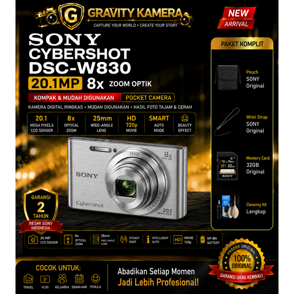 Jual SONY CYBERSHOT DSC-W830 / SONY DSC-W830 / SONY W830 | Shopee Indonesia