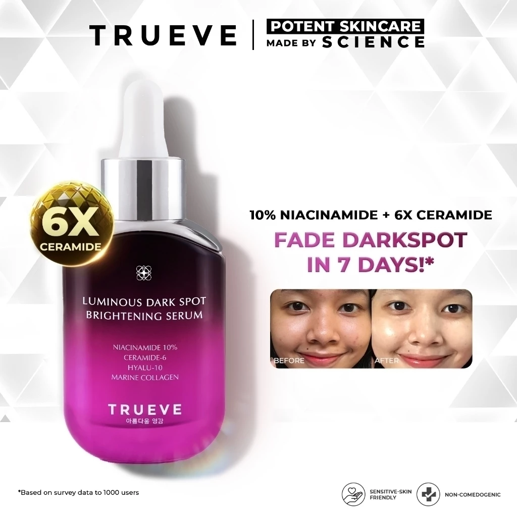 Pratinjau TRUEVE Luminous Dark Spot Brightening Serum - Serum Pencerah Muka dan Penghilang Flek Hitam Menjaga Skin Barrier