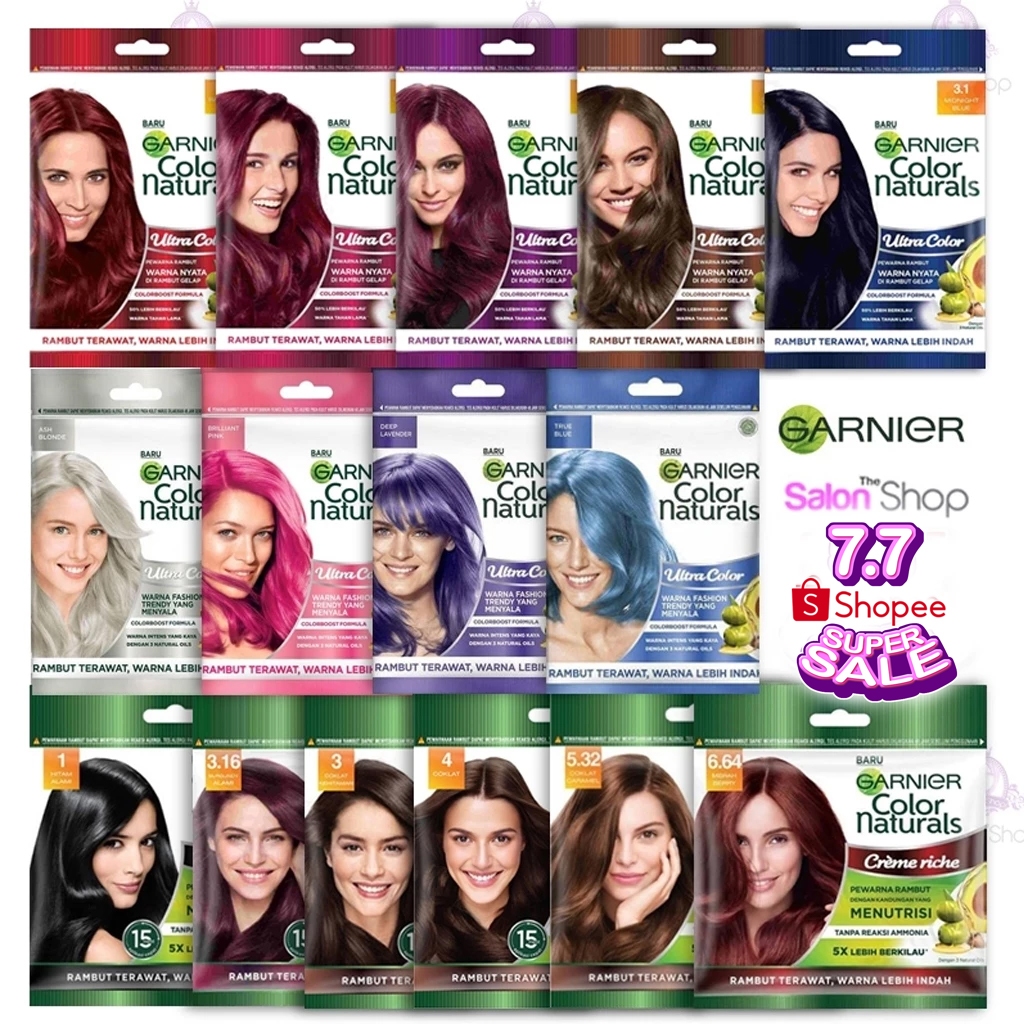 Garnier Color Natural Sachet Min 3pcs | Ultra Pastel Colour | Pewarna Cat Semir Rambut | gdlb01