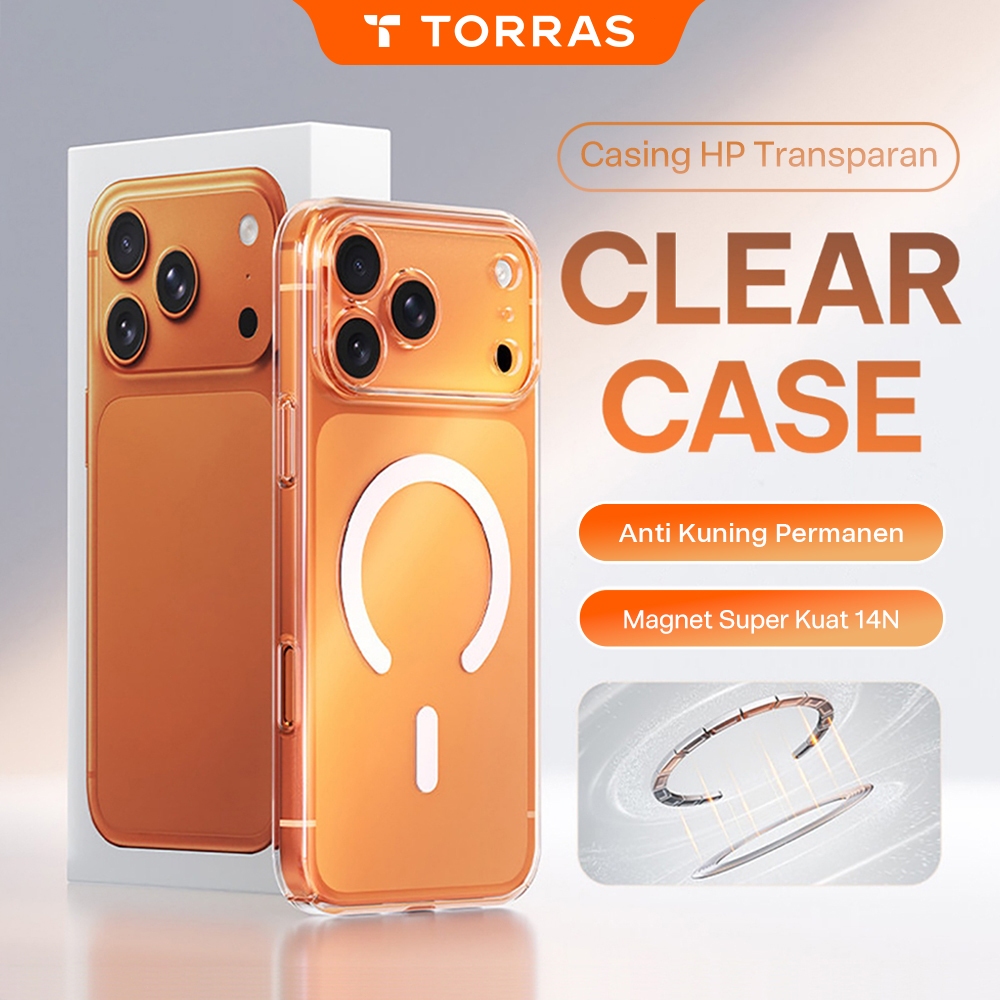 Ảnh thật ốp lưng trong suốt TORRAS có hỗ trợ từ tính