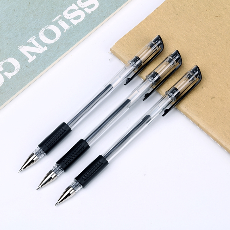 Deli Gel Pen Pulpen 0.5mm Ujung Tumpul Tinta Hitam/Biru/Merah Lembut dan Nyaman Dipakai 1PCS 6600ES (7)