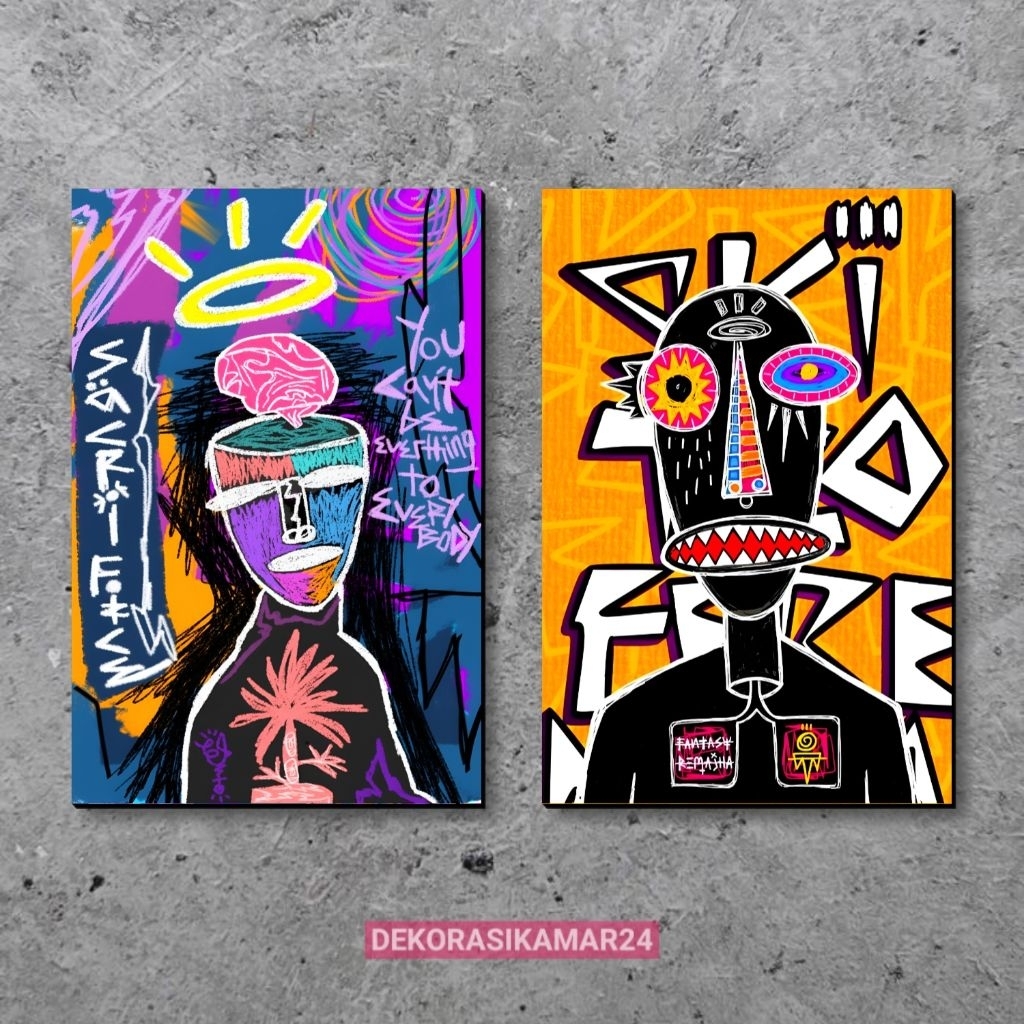 Hiasan kamar aesthetic Poster dinding abstrak art Pajangan - Dekorasi wall decor