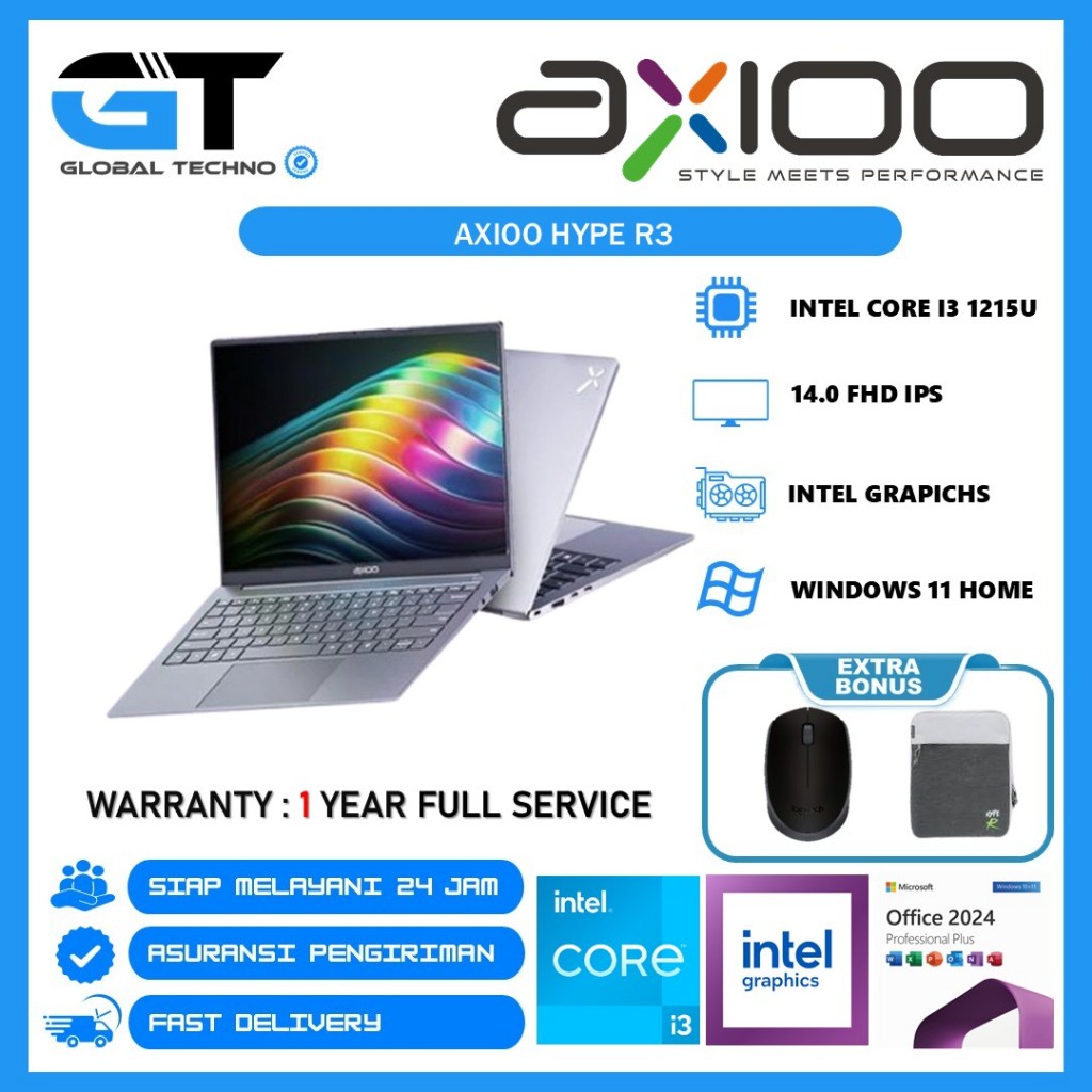Jual Laptop OLED Axioo Hype R3 Intel core i3 1215U 24GB DDR5 1TB Ssd ...