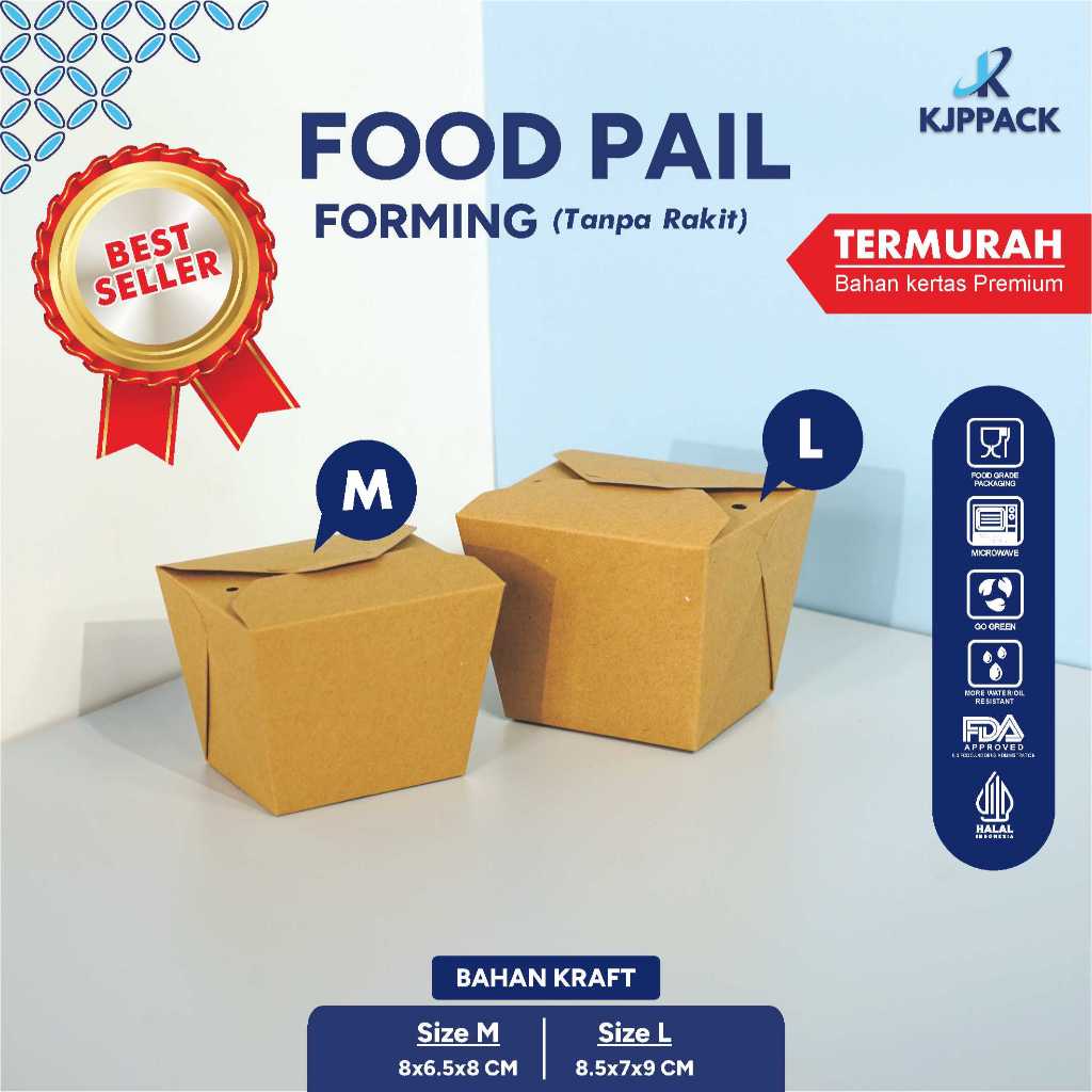 Jual FOOD PAIL RICE BOX MIE FORMING DAN RAKIT PREMIUM KRAFT LAMINASI ...