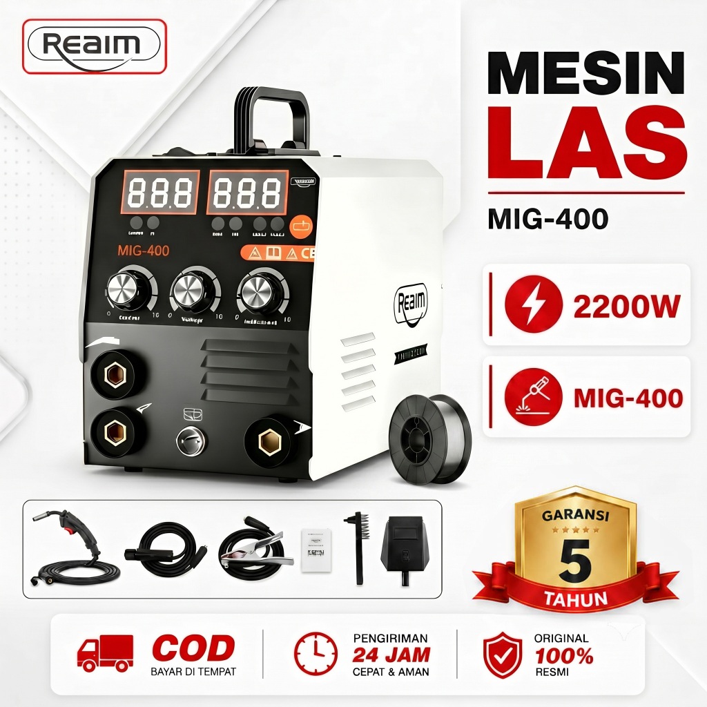 Jual REAIM Mesin Las 3IN1 MIG-400 900 watt Inverter welding machine ...