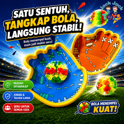 Jackjacktoys Mainan Lempar Tangkap Bola Anak Karet Karet Edukasi Motorik Sensorik Catch The Ball Outdoor