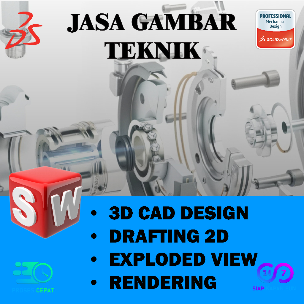 Jual JASA GAMBAR TEKNIK & DESAIN 3D/2D SOLIDWORKS PROFESSIONAL | Shopee ...
