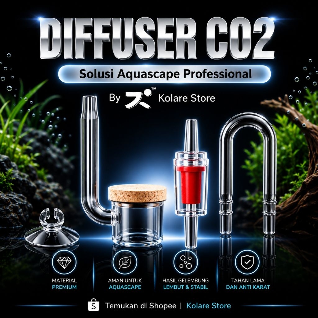 Jual [4 in 1] Paket Diffuser Co2 Akrilik / Diffuser Ragul / Diffuser ...