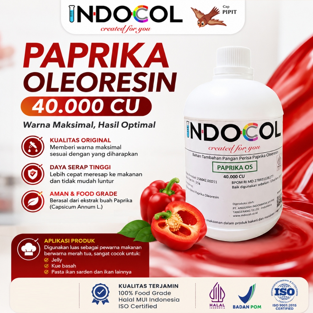 Jual INDOCOL PAPRIKA OLEORESIN (MINYAK PAPRIKA) 40.000 CU | Shopee ...