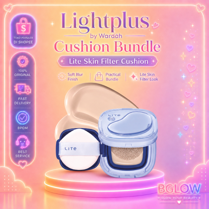 Jual Lightplus by Wardah Cushion Bundle Lite Skin Filter Cushion - Make ...