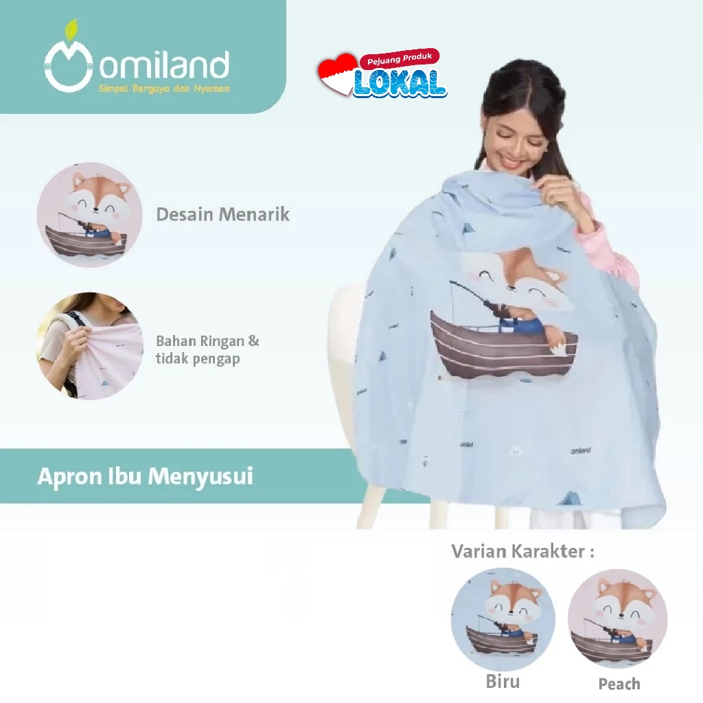 Jual Omiland Apron Ibu Menyusui/Busui Bayi Fox Series | Shopee Indonesia